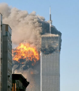 North_face_south_tower_after_plane_strike_9-11