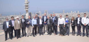 HLMG delegation at Israel’s Ministry of Defense overlooking Tel Aviv, Israel. Picture: HLMG