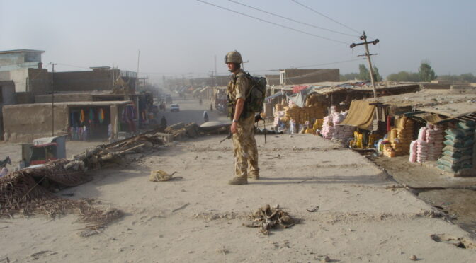 A British soldier in Sangin