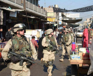 Soldiers from the US 82nd Airborne patrol the streets of Mosul. Photo: Wikimedia Commons